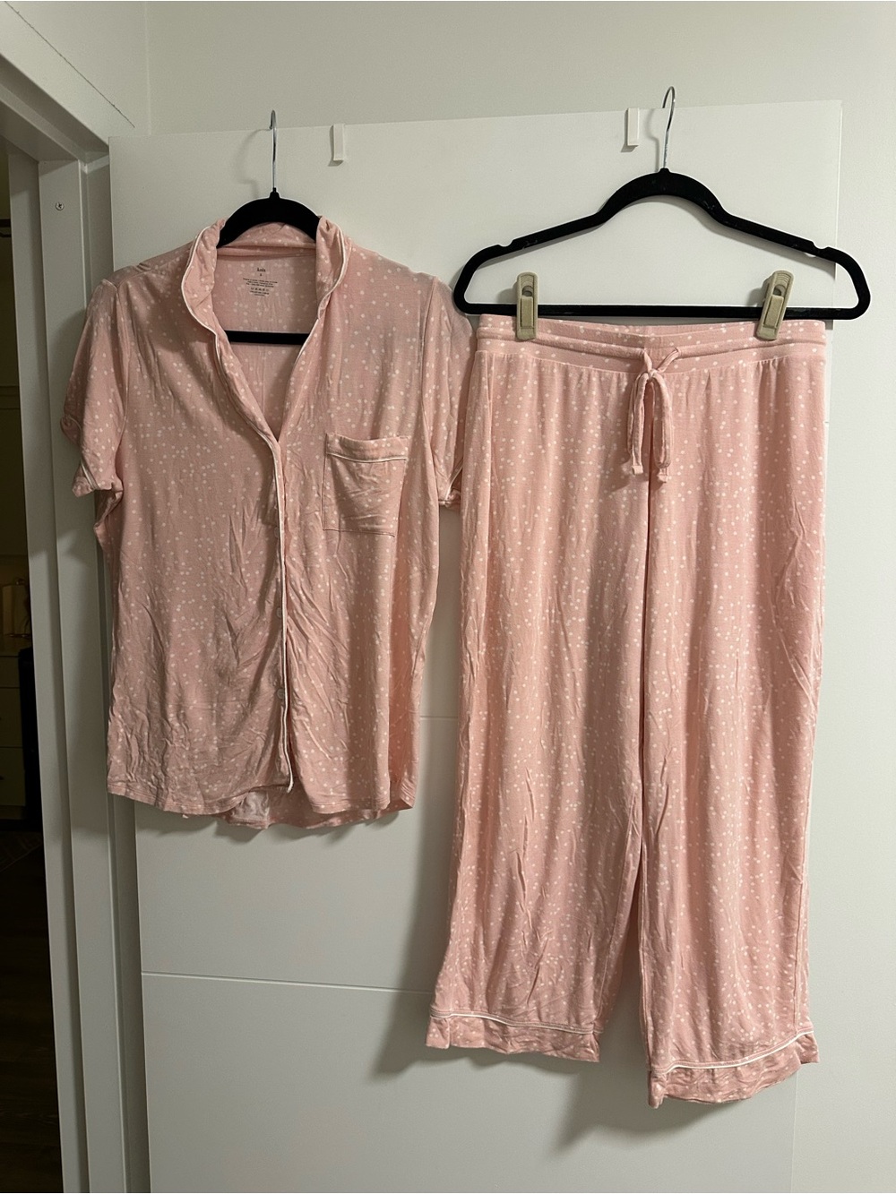 Knix Polka Dot Cropped Modal Matching Pajama Sleep Set